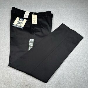 Dockers  Signature  Khaki  Lux  Cotton  Stretch  Straight  Fit‎ Mens 34×32 Black